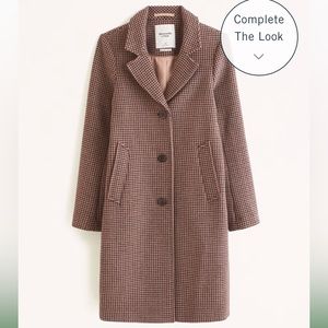 Abercrombie and Fitch Wool-Blend Dad Coat (Size S)